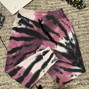 PINK tie-dye sweatpants